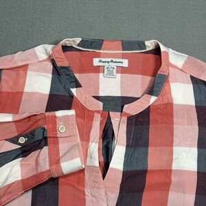 Tommy Bahama Shirt Womens Extra Large Popover Buffalo Lenzing Ecovero Viscose